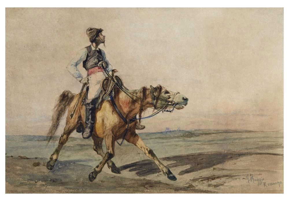 Cavaliere al galoppo